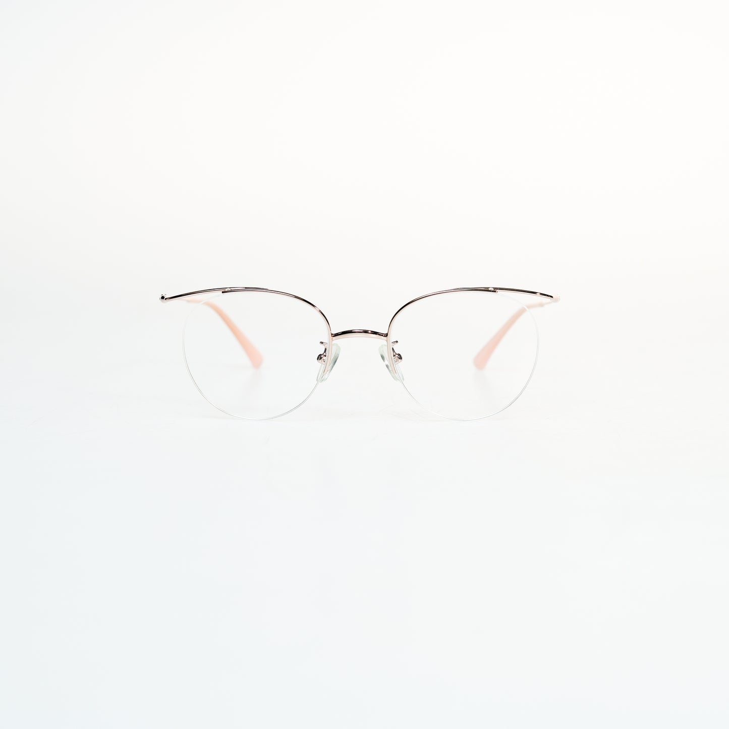 Simple Half Frame Oval Titanium Optical Frame | GMGeyewear Coquelicot2 GO83T6007