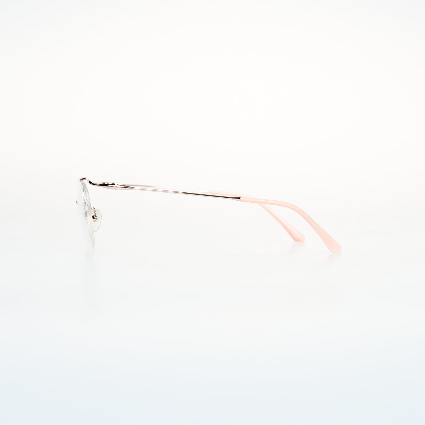 Simple Half Frame Oval Titanium Optical Frame | GMGeyewear Coquelicot2 GO83T6007