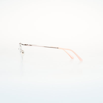 Simple Half Frame Oval Titanium Optical Frame | GMGeyewear Coquelicot2 GO83T6007