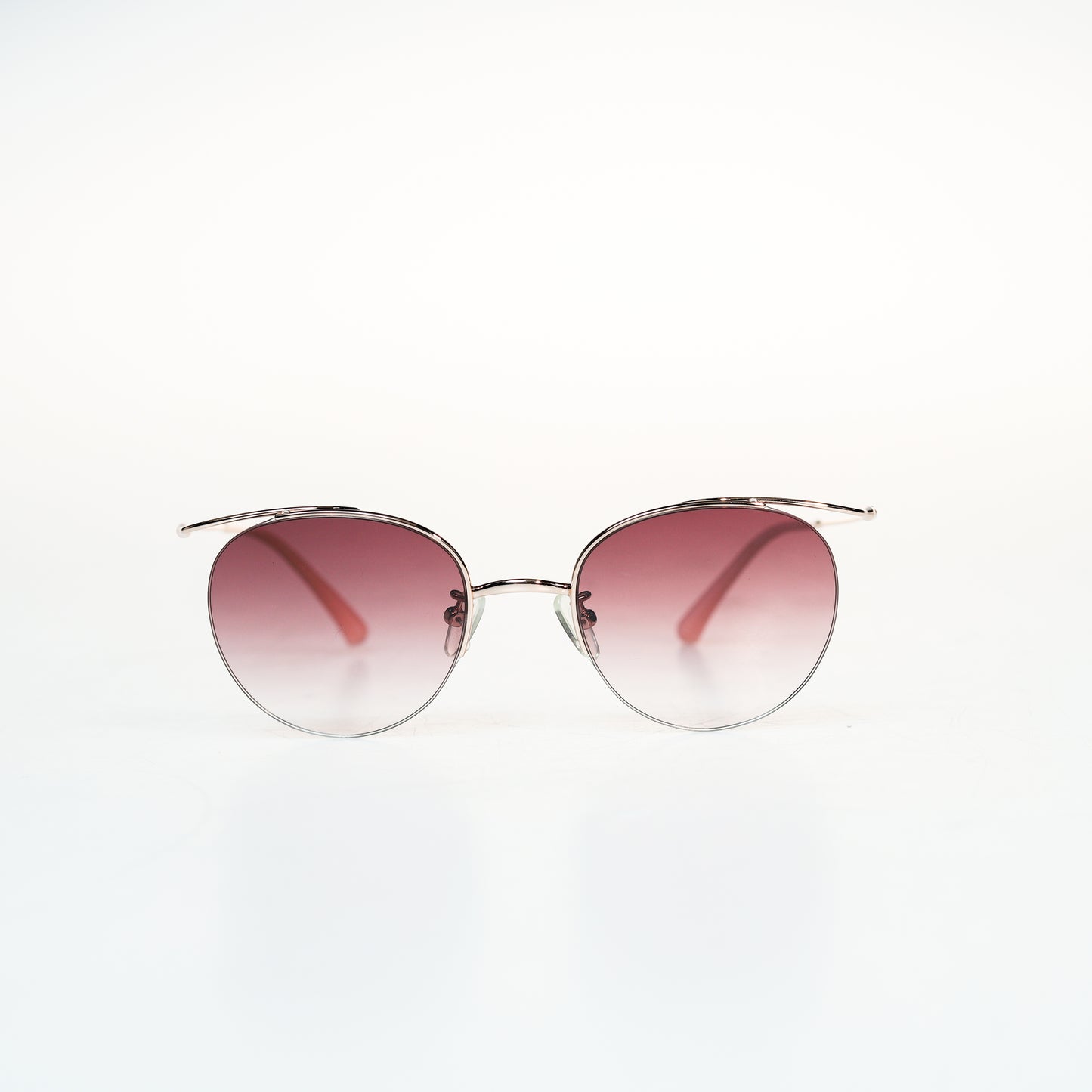 Simple Half Frame Oval Titanium Sunglasses | GMGeyewear Coquelicot2 GS83T1032