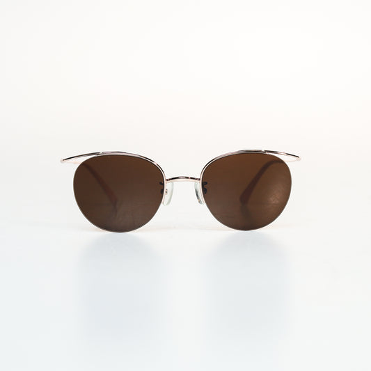 Simple Half Frame Oval Titanium Sunglasses | GMGeyewear Coquelicot2 GS83T1031