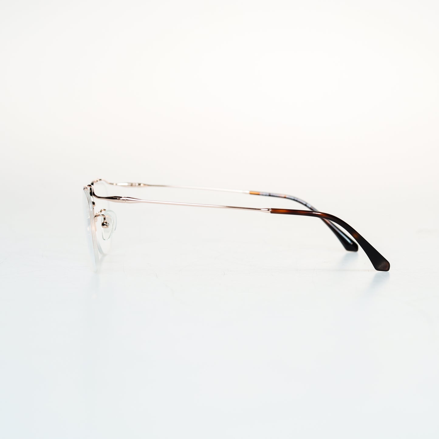 Simple Half Frame Square Titanium Optical Frame | GMGeyewear Iris2 GO83T6010