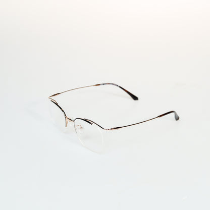 Simple Half Frame Square Titanium Optical Frame | GMGeyewear Iris2 GO83T6010