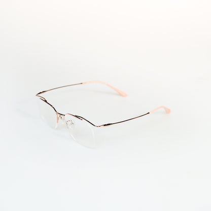 Simple Half Frame Square Titanium Optical Frame | GMGeyewear tulipe2 GO83T6015